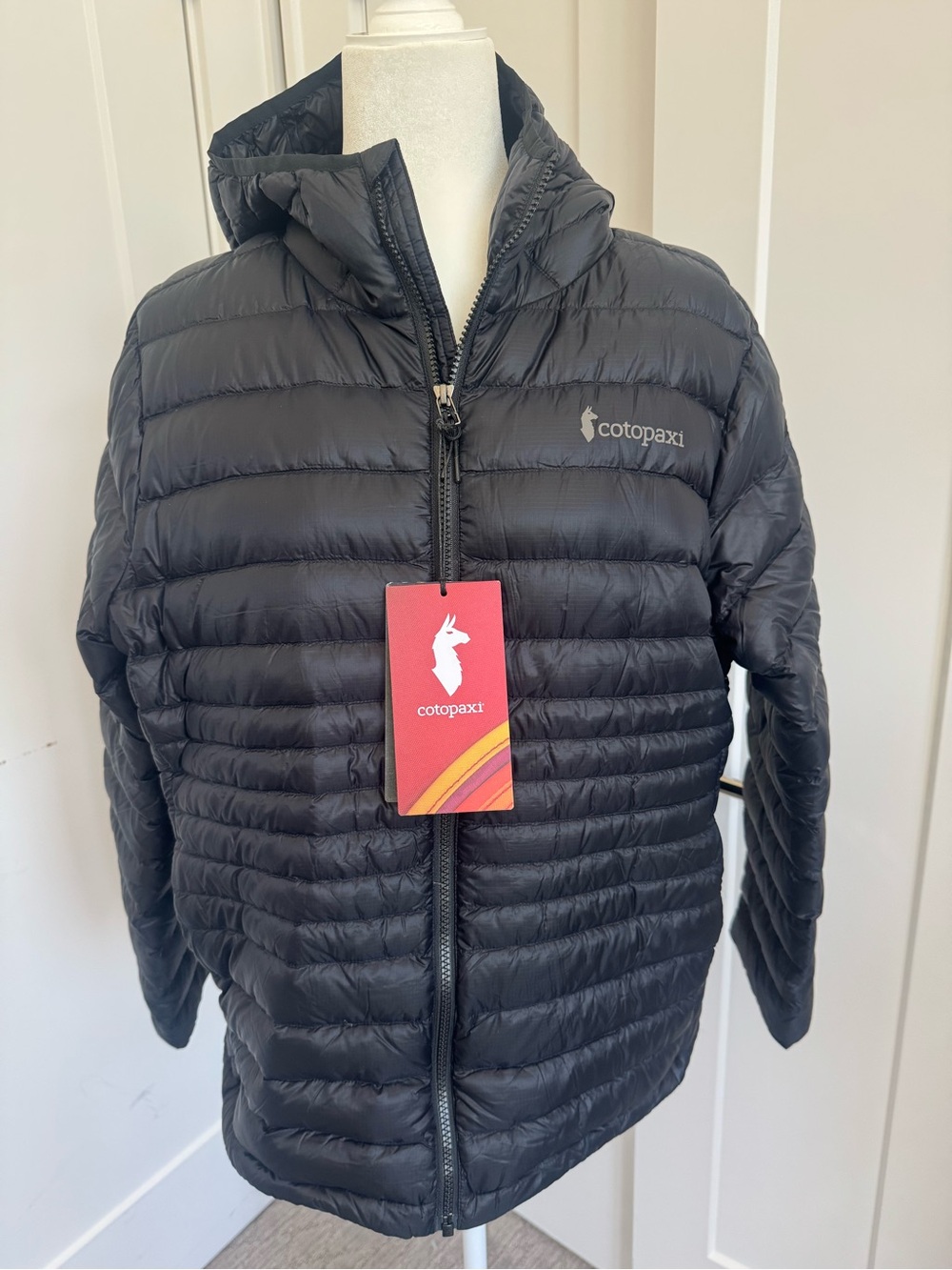 cotopaxi Black Hooded Quilted Packable Puffer Jacket